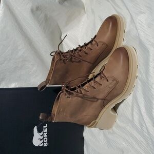 Sorel Hi-Line Heel Lace Boot Umber, Ceramic 9.5